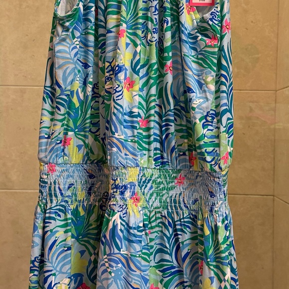 🦩🌴Lilly Pulitzer Shirelle skirted Romper Multi Via Parigi🌴🦩 - Picture 5 of 12